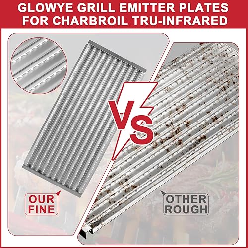 Miniatura 5 de GLOWYE Placas emisoras de parrilla para Charbroil Commercial Infrared 463241314 463257110 463247412 463270909 463270910 Parrilla de gas, 18 716