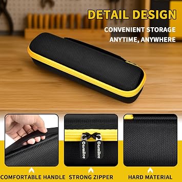 Electric Screwdriver Set Case for DEWALT Cordless Screwdriver (DWHT66719) and Screwdriving Bits, Tools Organizer for Driver Drill Bits, with Internal Pockets and Carry Handle (Box Only) (Black)