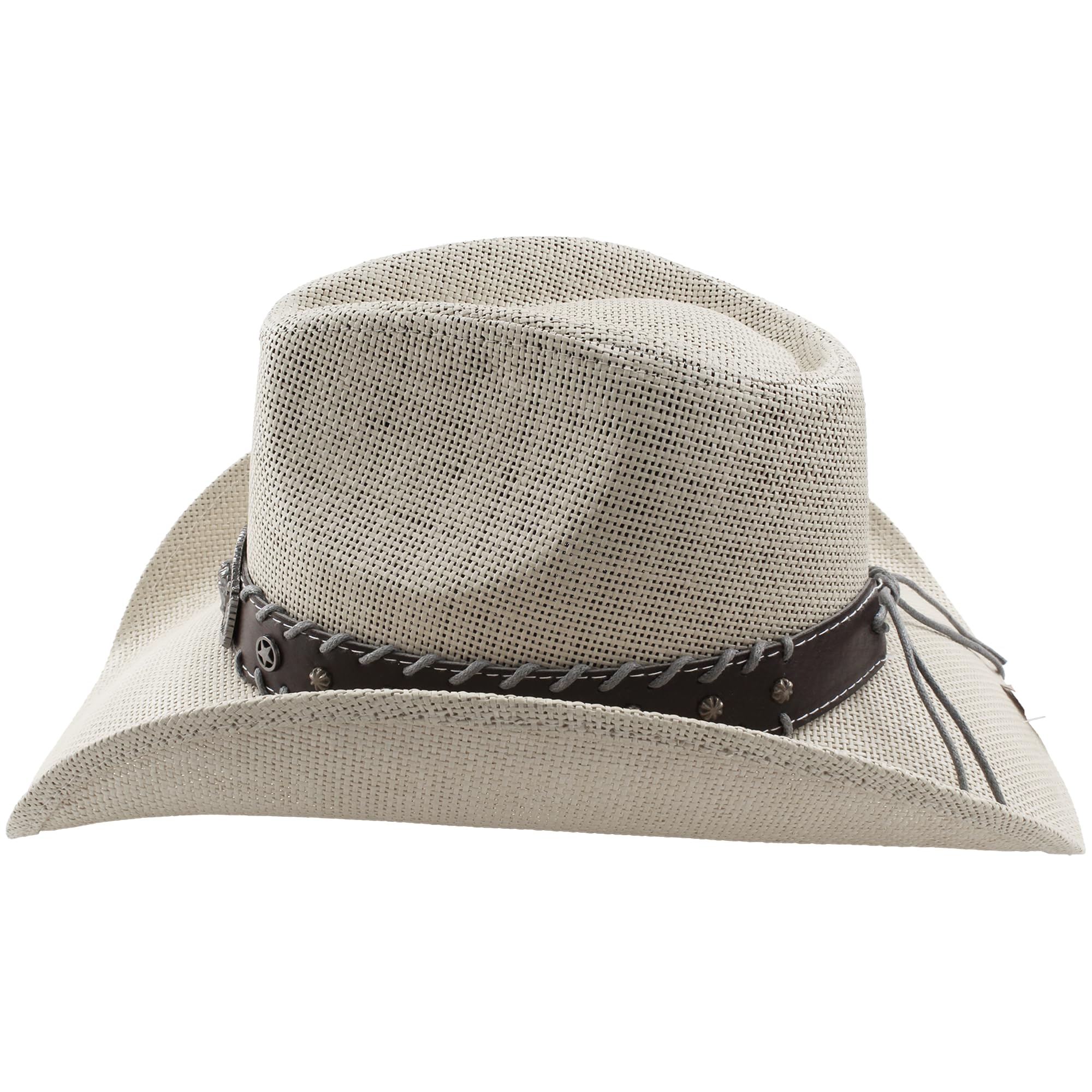 Sombrero Vaquero de Paja Fuerte Diseño Estampado Americano, Gorro Vaquero Cowboy Western del Oeste, Disfraz Carnaval Halloween Hombre Mujer Talla Única 58-59cm