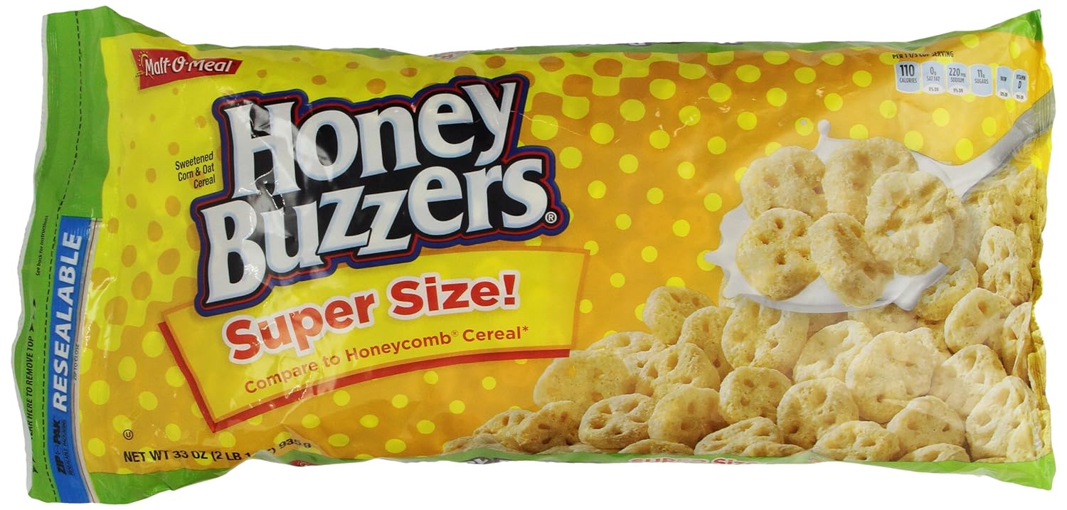 MaltOMeal Honey Buzzers, 33 Ounce (Pack of 2) Grocery
