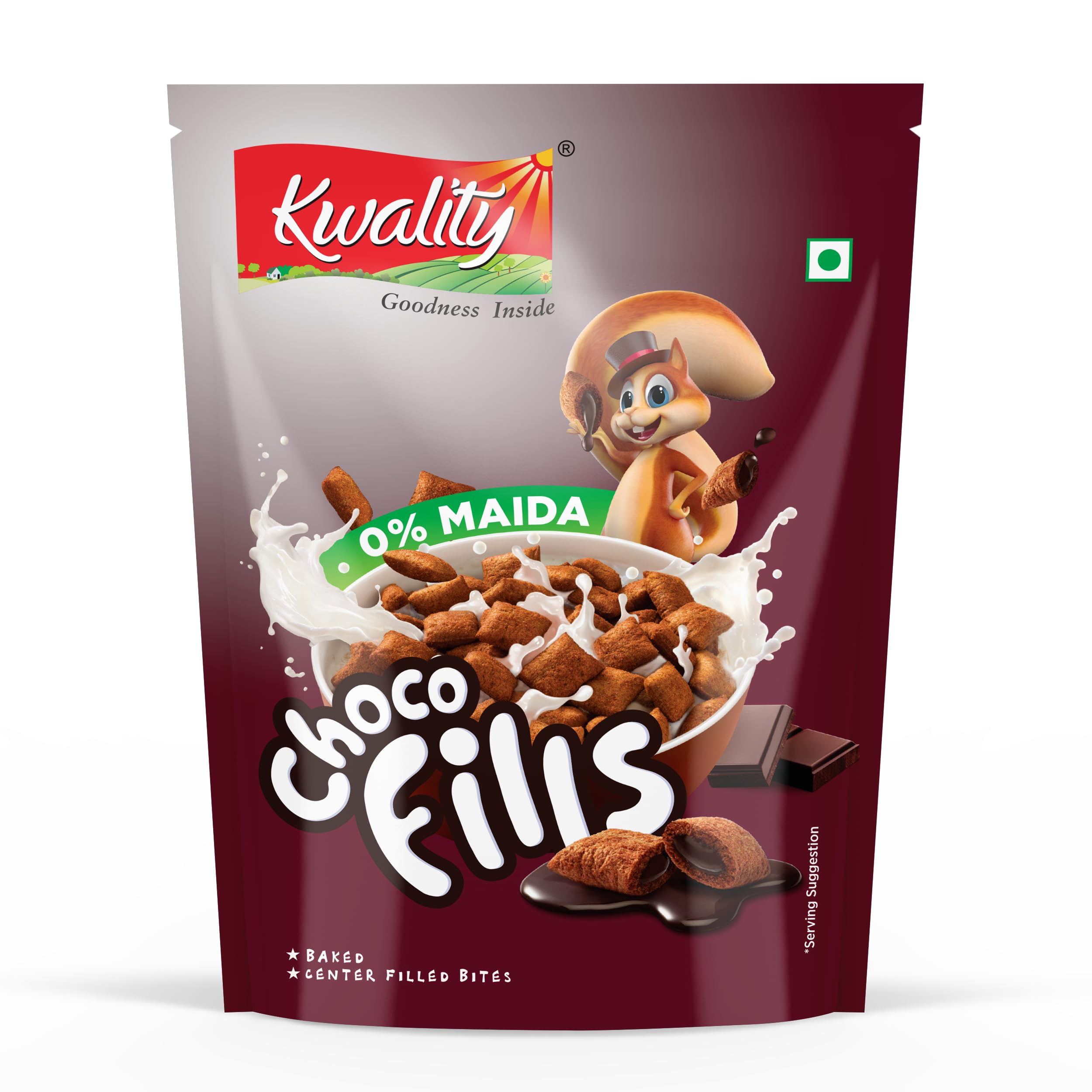 Kwality Choco Fills 90g | Chocolate Flavor, 0% Maida | Crunchy bites filled with rich chocolate | Healthy Food & Breakfast Cereal for Kids| High in Protein & Fiber (B0BWRQFR8Y) Amazon Price History, Amazon Price Tracker
