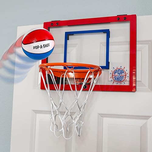 Miniatura 7 de Pop-A-Shot Super Slam - Mini aro de baloncesto para adultos  2 pelotas de baloncesto incluidas y bomba  Construido para volteos  Borde de ruptura