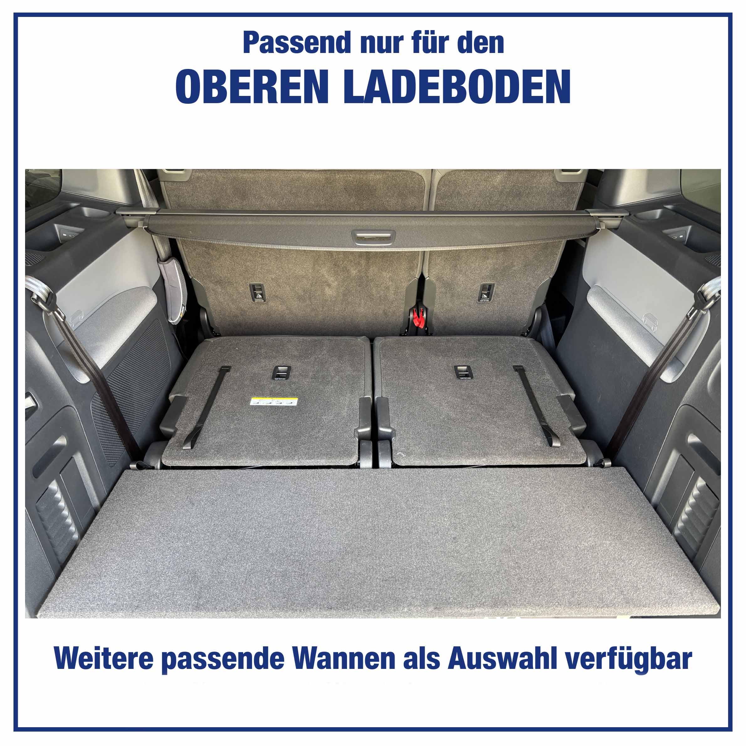 ELMASLINE 3D Gummi Kofferraumwanne Set für VW ID.Buzz 2022-2026 (oberer Ladeboden) für Flexboard | Zubehör Kofferraum Kofferraummatte ID Buzz