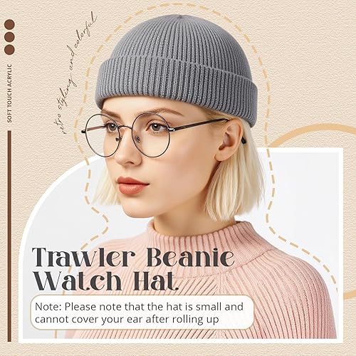 Miniatura 3 de SATINIOR Gorro de pescador con borde enrollable, gorro de pescador para mujeres y hombres