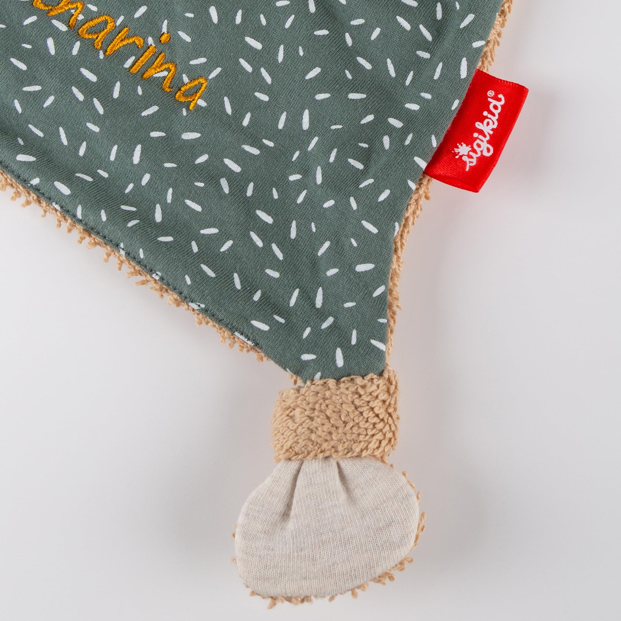 Sigikid Schmusetuch personalisierbar mit Namens-Stickerei - Geschenk für Babys zur Geburt oder Taufe - Schnuffeltücher & Trösterchen Stofftier Schnuffeltuch Babyspielzeug