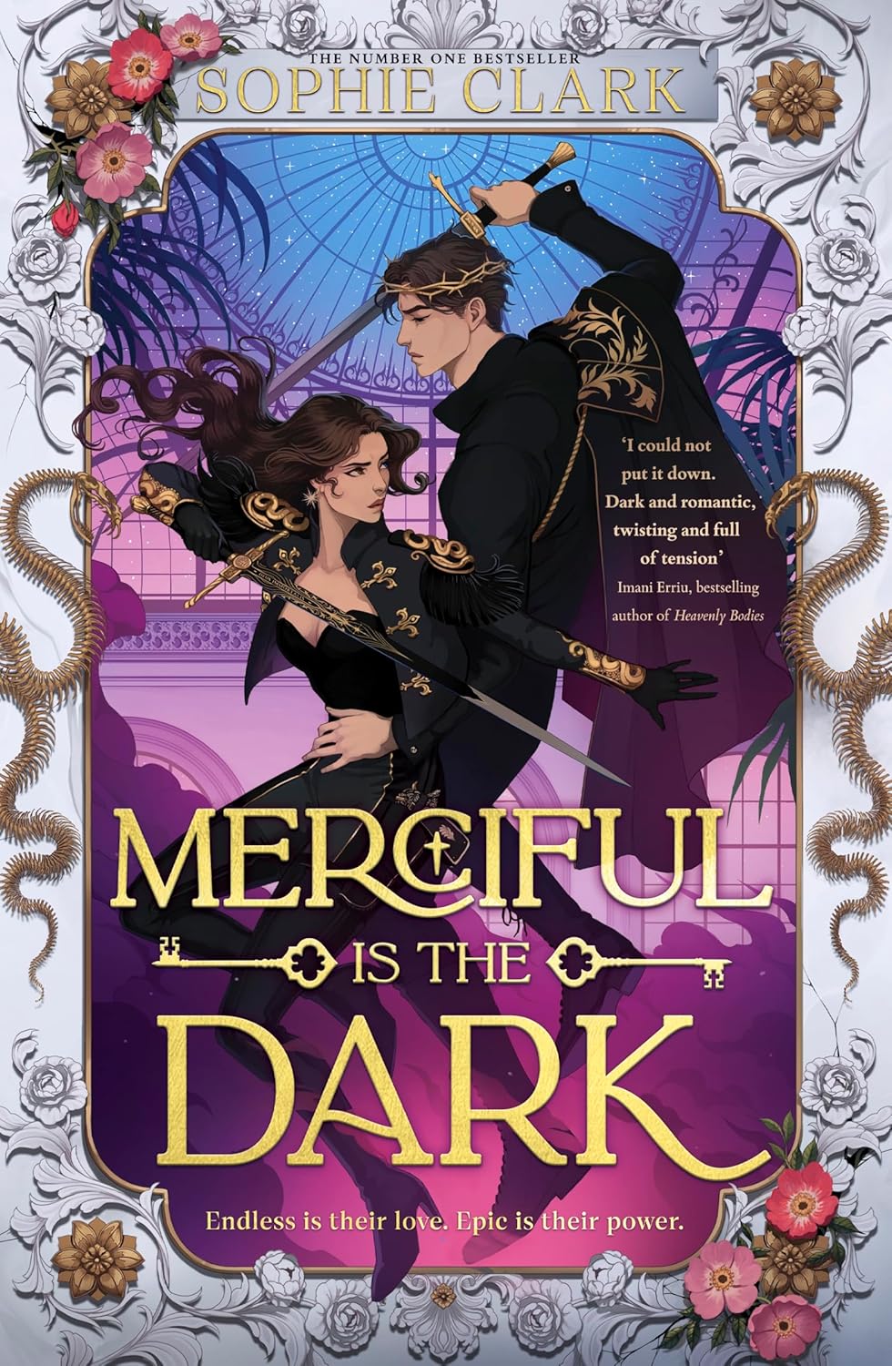 Couverture du livre 'The Unfortunate Side Effects of Heartbreak and Magic' par Breanne Randall, illustrée avec un fond bleu et des motifs de feuilles et d'étoiles, mettant en avant une tasse de thé.