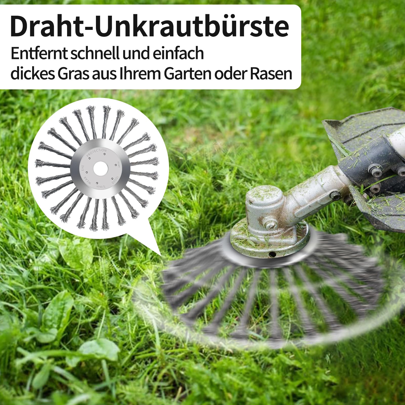 Onkruidborstels voor bosmaaier, onkruidborstel 25,4 mm, 2025 getande