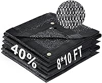 Vista 31 de LOVE STORY 6.5 x 6.5 pies, 40% de tela negra para sombra con ojales, malla de malla para jardín, cubierta de plantas, invernadero y patio