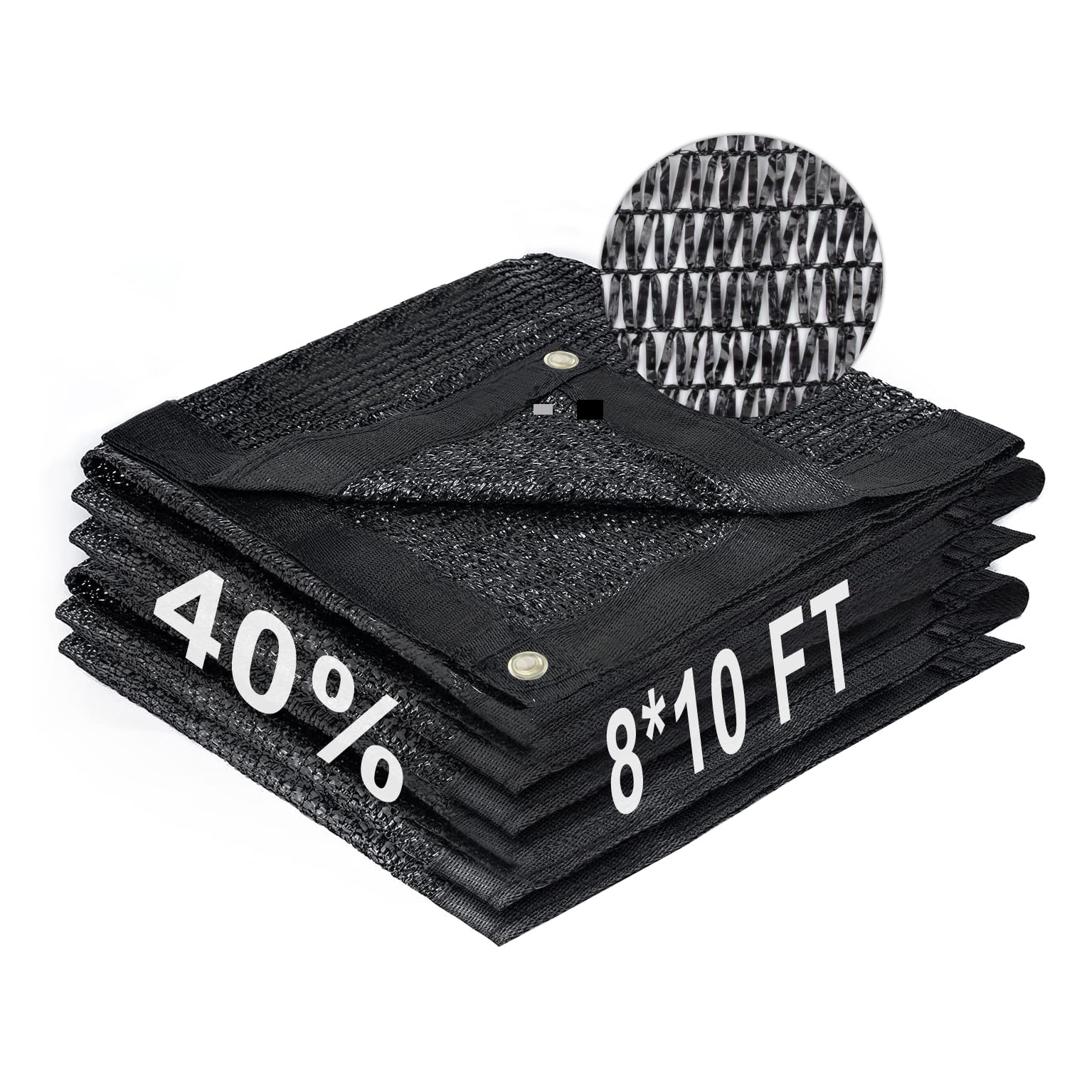 LOVE STORY 8x10FT 40% Black Shade Cloth Sun Shade Net with Grommets Sunblock Net Mesh Tarp for Garden,Plants Cover,Greenhouse and Patio