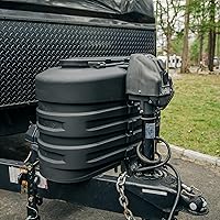 Vista 5 de Cubierta de tanque de propano doble Camco para autocaravana/RV - Cuenta con panel superior con bisagras y diseño moldeado personalizado - Se adapta