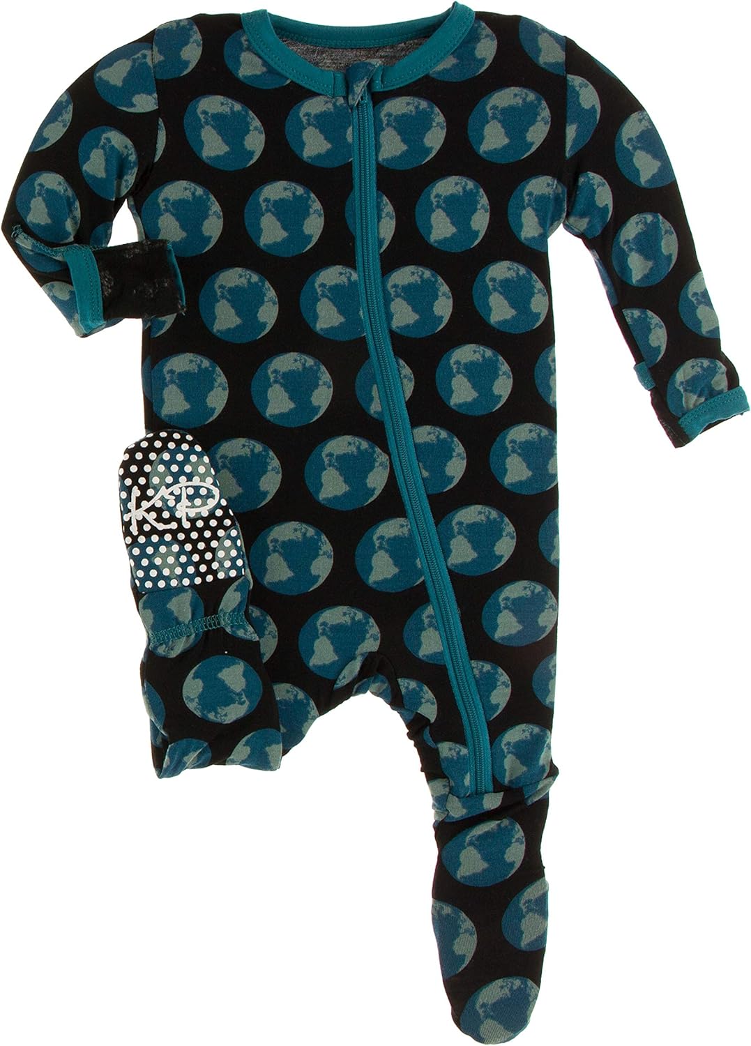 KicKee Pants Print Footie with Zipper