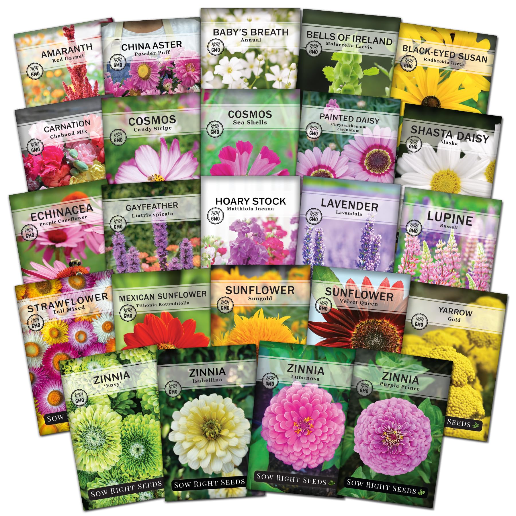Sow Right Seeds Large Flower Farm Seed Collection