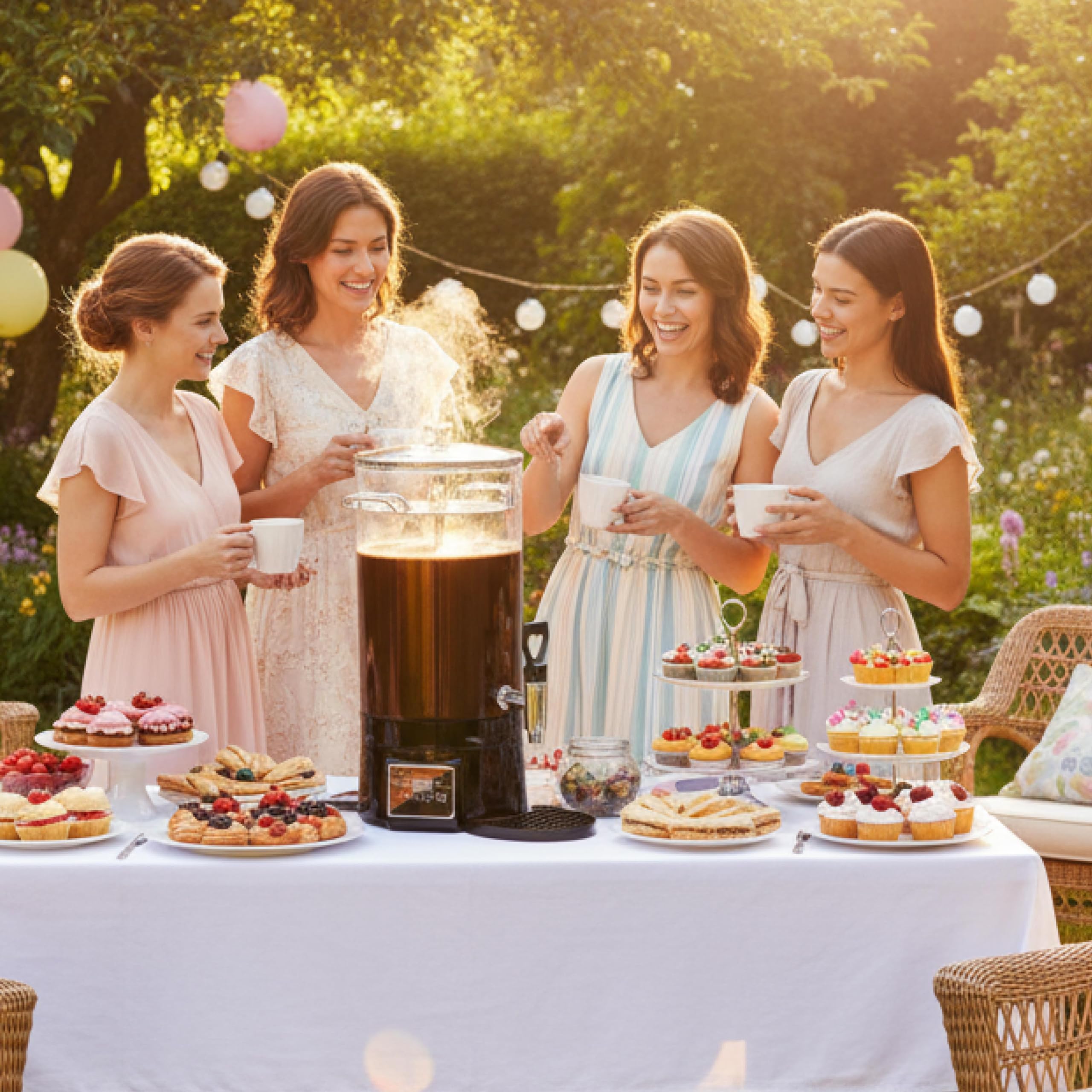 Coffee Urn Commercial Coffee Maker, 18.8 L 125 Cups,Multi-Functional Hot Chocolate Machine,Transparent Electric Percolator Coffee Pot for Catering Hot Water Urn for Hot Cocoa, Drink, Tea, Juice