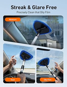 AstroAI 21 Extra-Long Windshield Cleaner Tool & Car Interior Detailing Kit