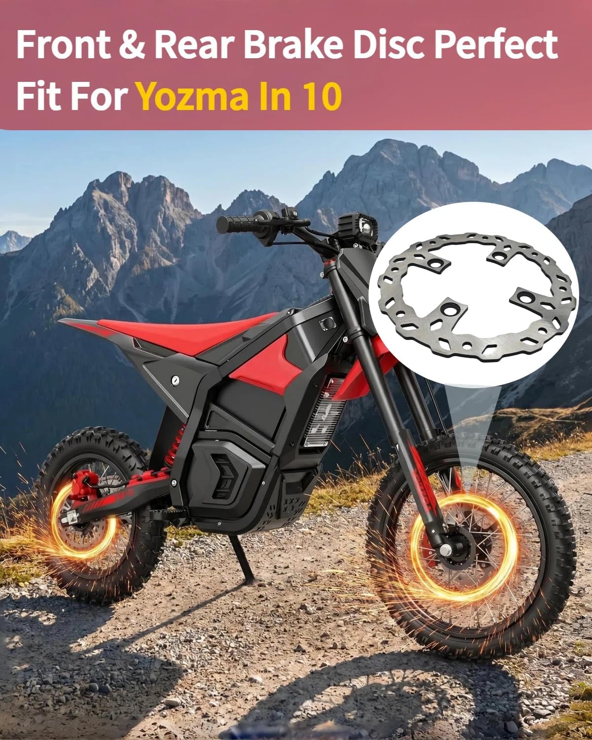 190mm Front/Rear Stainless Steel Brake Disc for Yozma In 10 Ebike