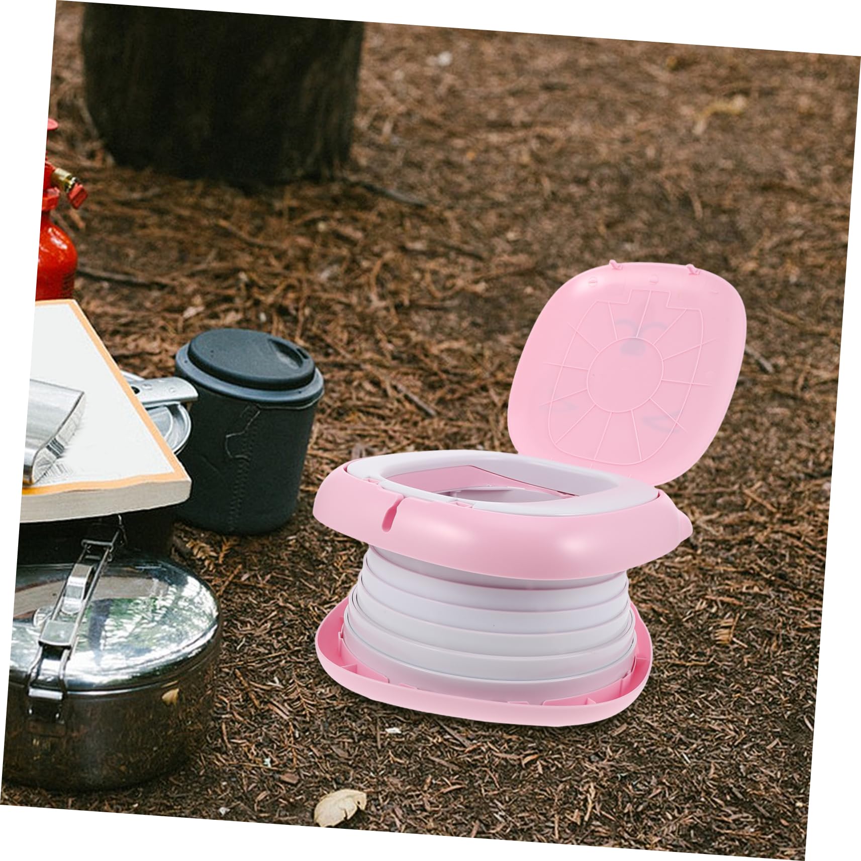 Asiento De Baño Plegable Para Niño Niña Mango Inodoro Portátil Para Viajes y Entrenamiento Para Camping y Paseos Coche