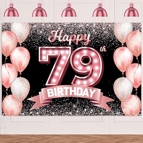 Vista 392 de Happy 21st Birthday Rose Gold Banner Backdrop Cheers to 21 Years Old Confetti Balloons Theme Decor Decorations for Women 21 Years Old Pink Birthday