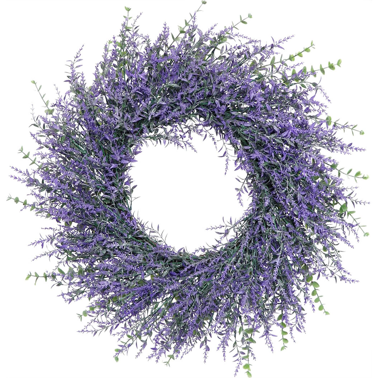 Xinsheinelry Artificial Flower Wreath for Indoor and Outdoor Realistic Lavender Wreath for Wedding Decoration Festival Celebration Wedding Deck
