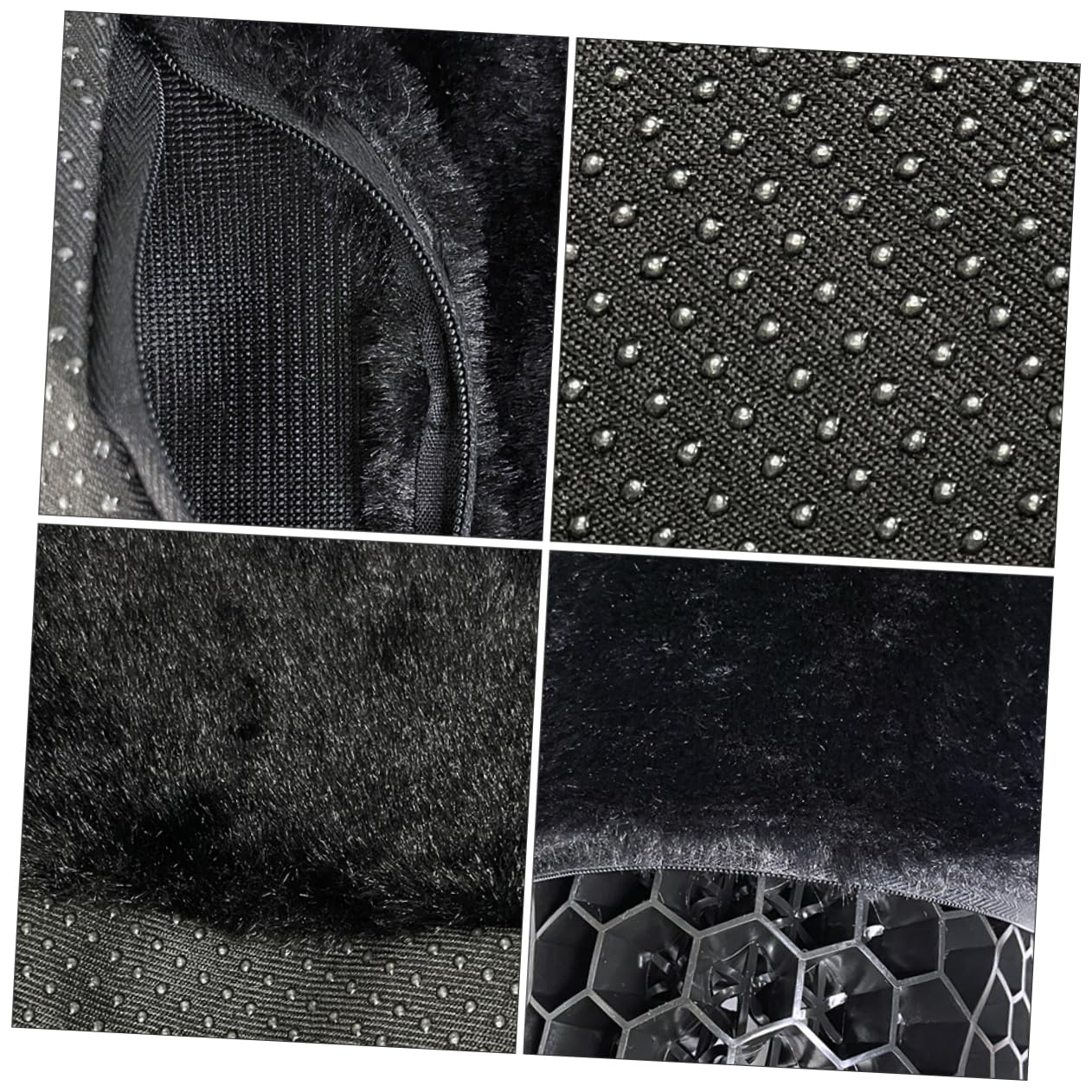 Gatuida Cojín de Gel y Funda de Felpa para Asiento de Motocicleta Negro, Absorción de Impactos y Aislamiento Térmico, Adecuado para Viajes Cómodos y Seguros