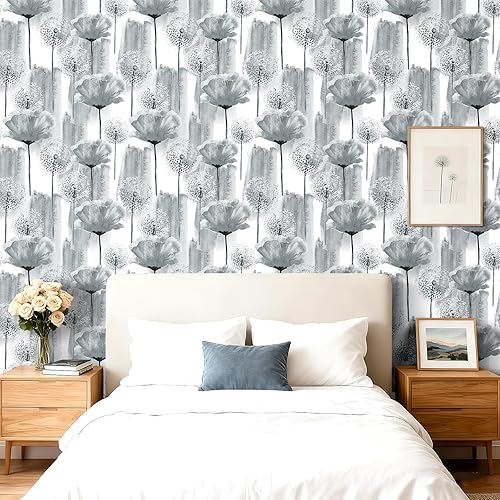 Miniatura 5 de HelloWall Papel tapiz autoadhesivo de 17.5 pulgadas 317.5 pulgadas 317 pulgadas, color gris, autoadhesivo, extraíble para paredes, armarios,