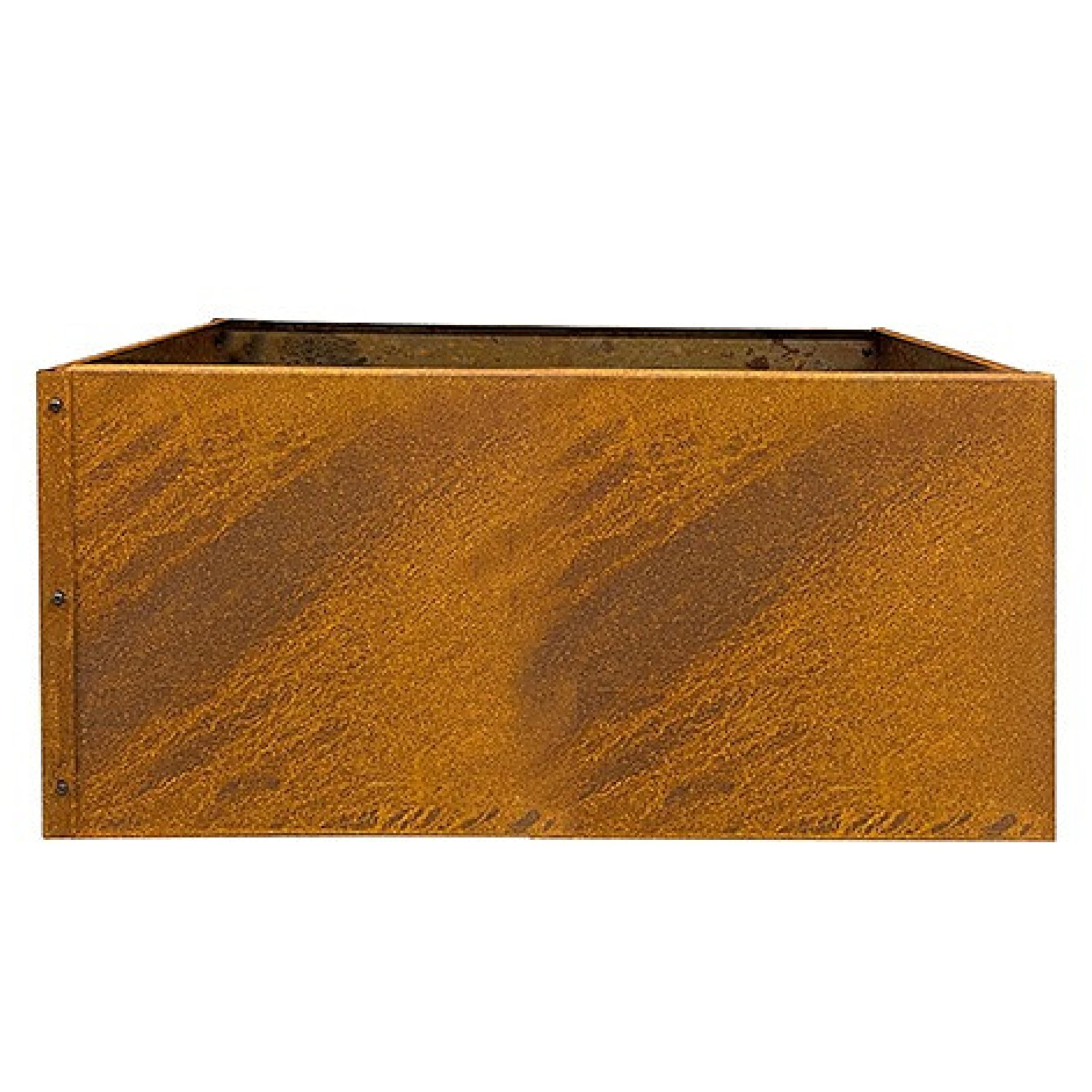 Devonia Planters Outdoor 40x80x40cm | Corten Steel Rust Metal Garden Planter with Base | Flat Pack Outdoor Plant Pot | Self Rusting Weathering Steel | No Paint or Lacquer | Easy to Assemble