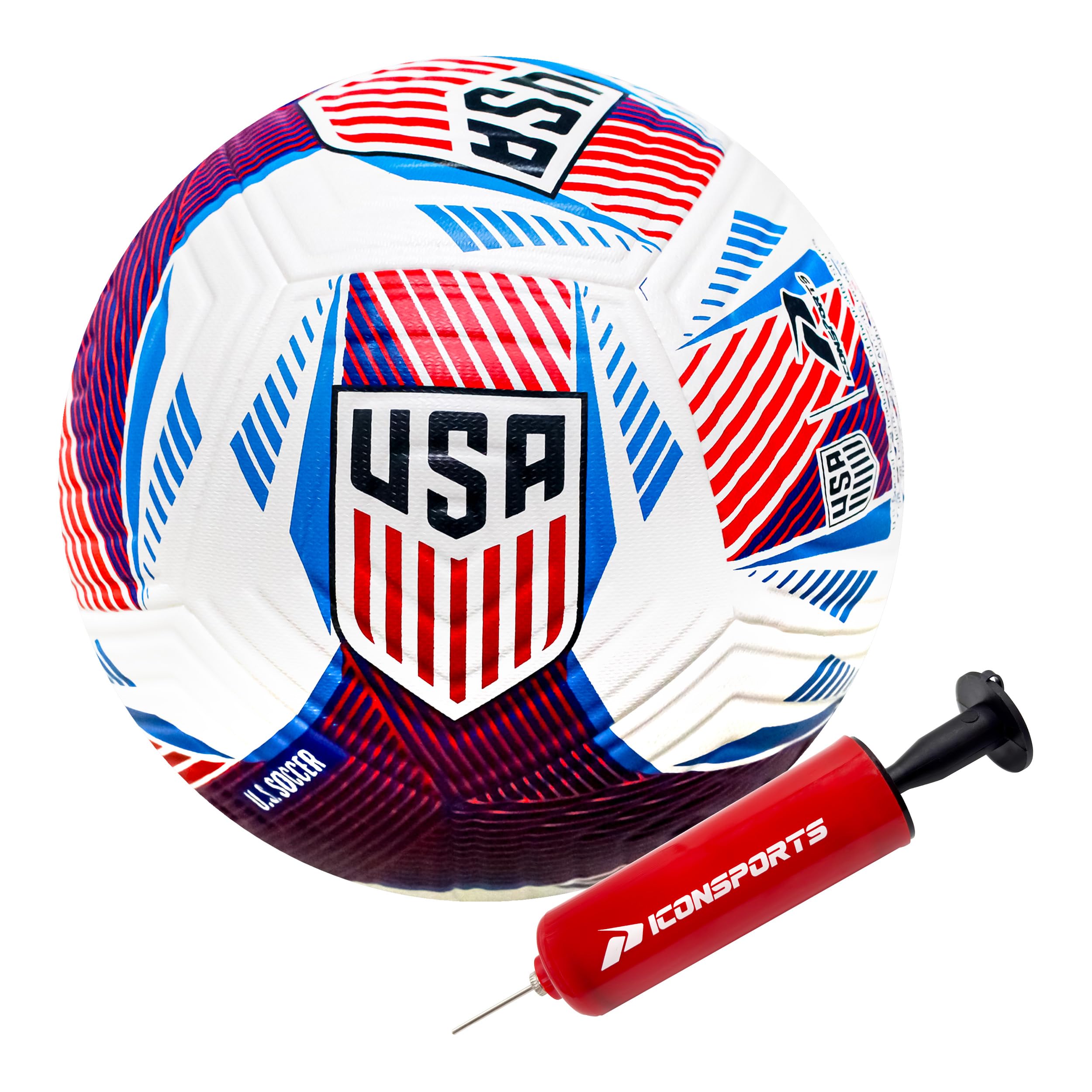 Icon Sports Officially Licensed US Soccer Federation Thermal Bonded Professional Soccer Ball