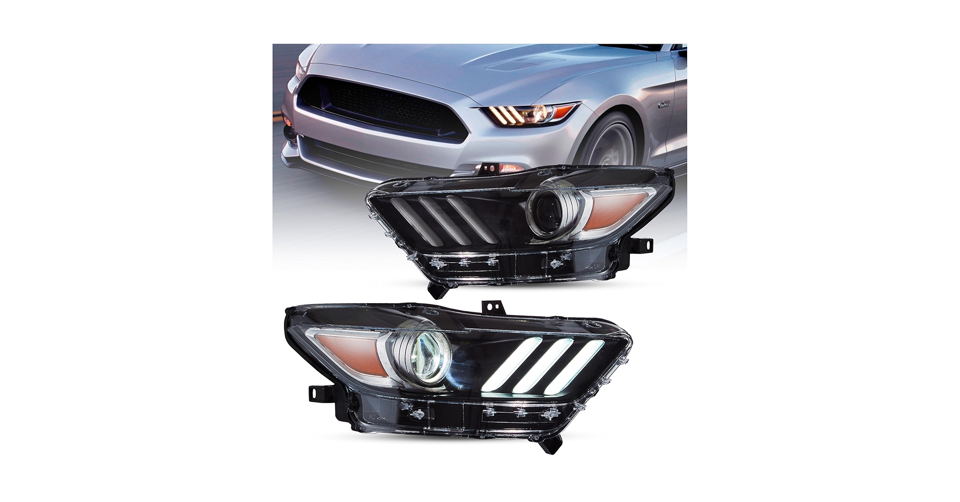 2015年式マスタング社外ヘッドライト USヘッドライト 15-20フォードマスタング18-20シェルビーHID