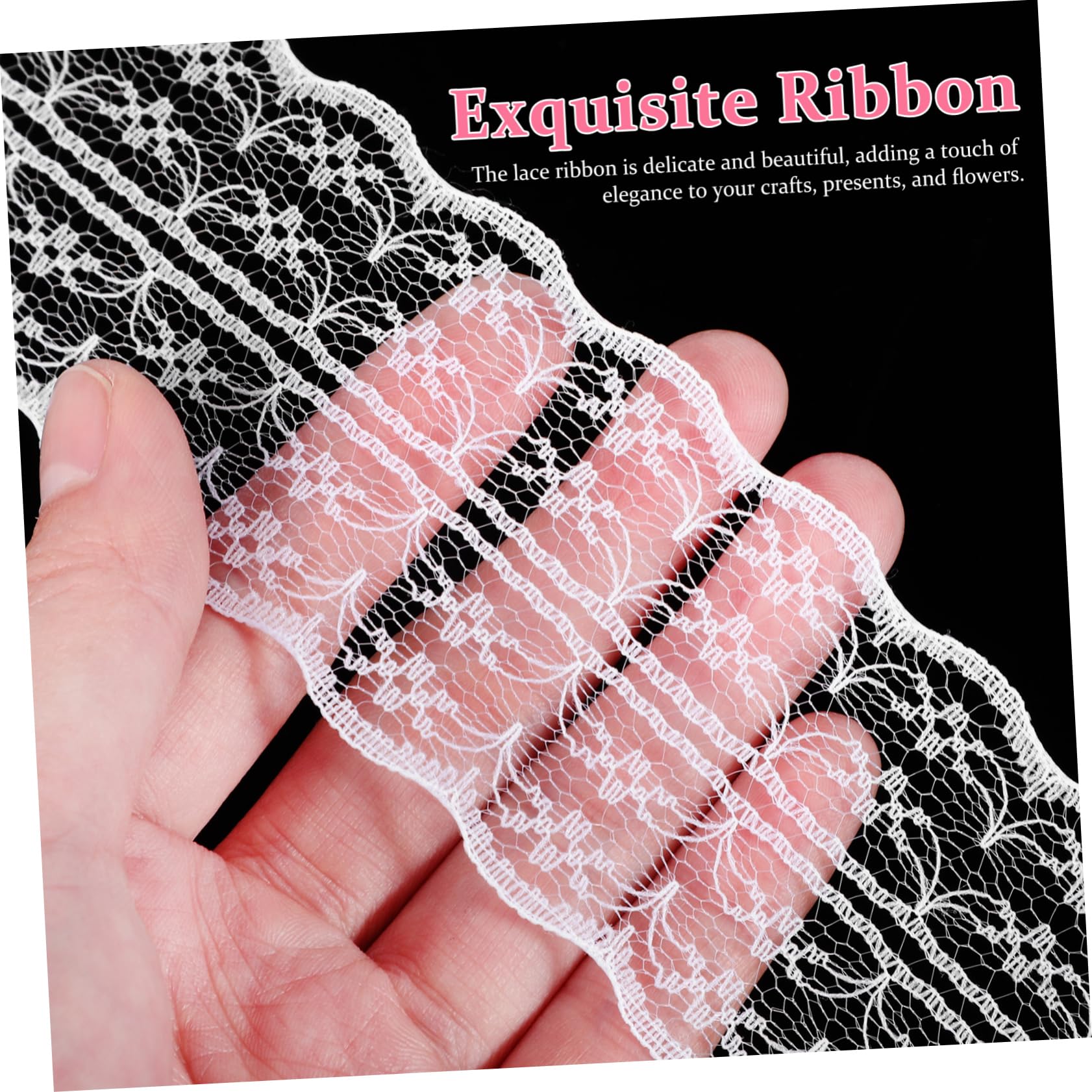 Housoutil 12rollos Cinta De Encaje Blanca Ribete De Encaje Para Manualidades Cintas De Para Flores y Para Manualidades Tela De