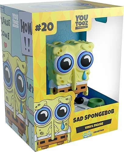 Youtooz Sad Spongebob 4" Vinyl Figure, Collectible Sad Spongebob from Spongebob Squarepants Collection