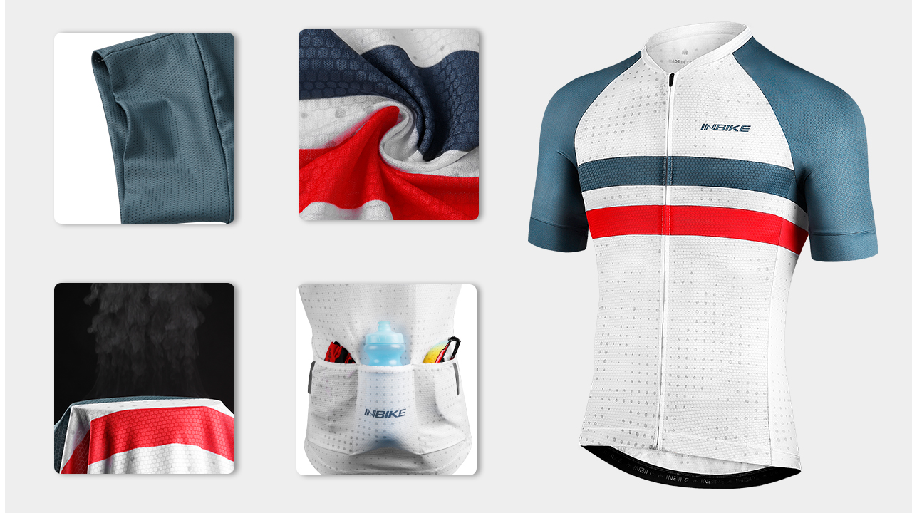 Maglia Ciclismo INBIKE Uomo - Maniche Corte Traspirante Per MTB E Bici Da Corsa - Foto 12