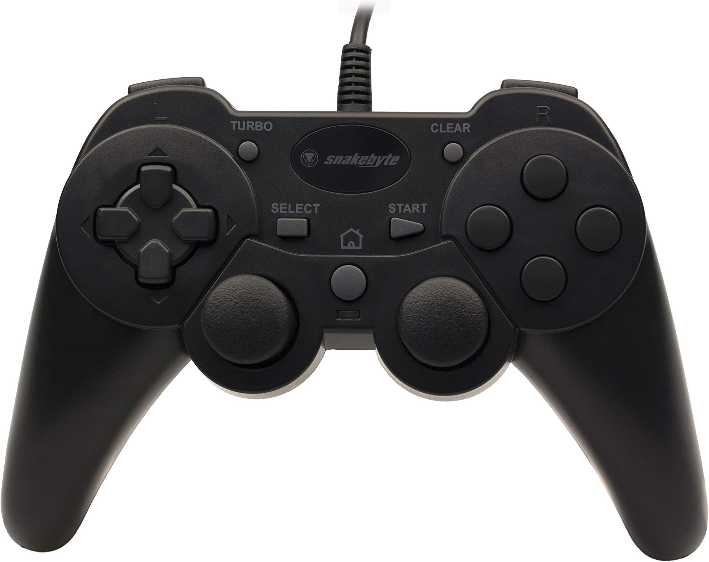 Snakebyte PS3 Wired Controller - Gamepad Including Vibration & Turbo Feature - Cable Length: 2m - Black - PlayStation 3