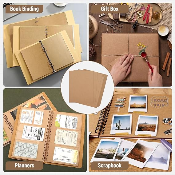 20 Pack Chipboard Sheets, Kraft Cardboard (50PT, 8.5 x 11 Inch)