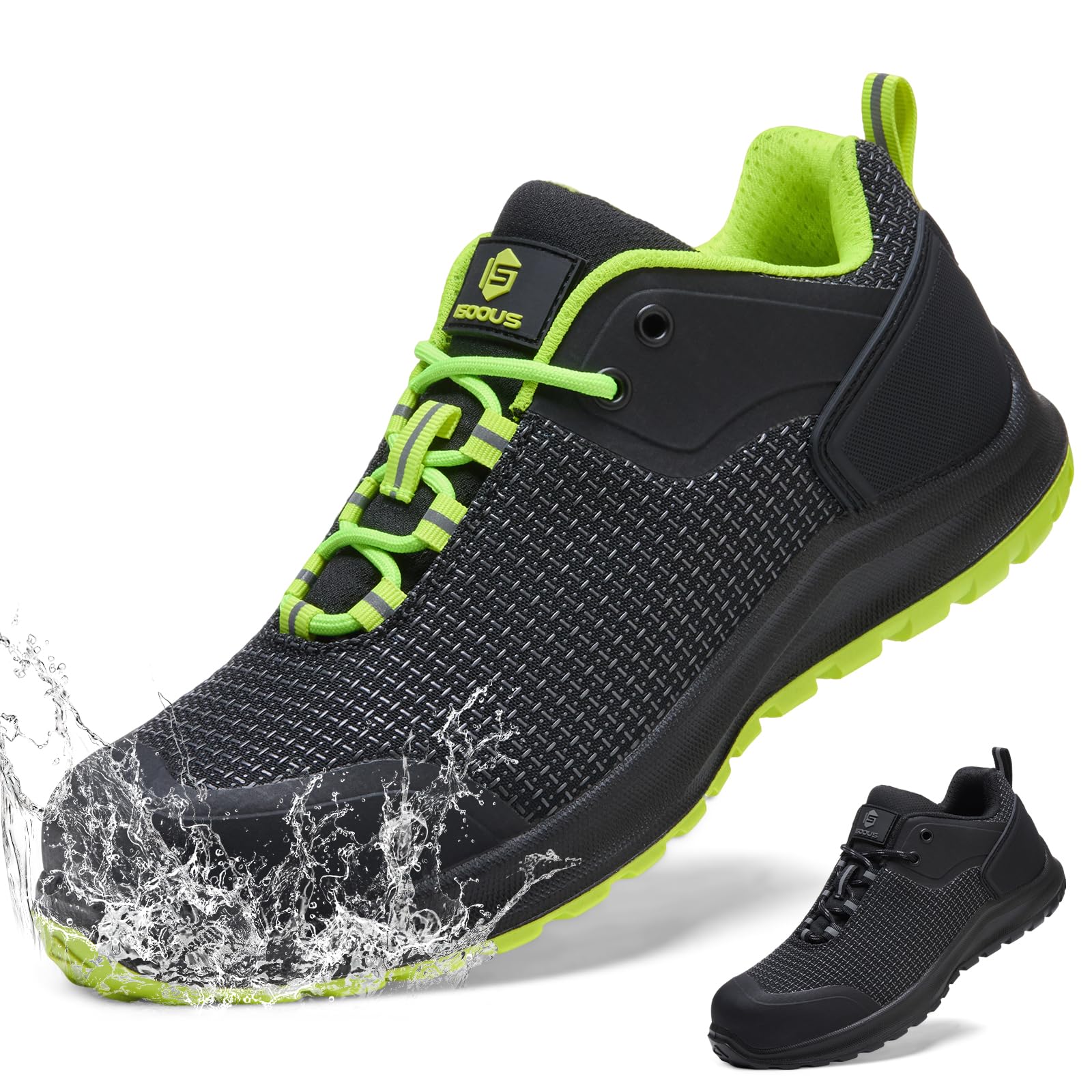 ISOOUS Zapatos de Seguridad Hombre Mujer Calzado Trabajo S3 ESD Impermeable