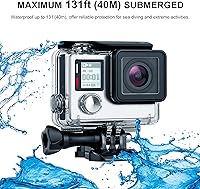 Vista 2 de Funda impermeable para GoPro Hero 4 3 3+, 131 pies, protección subacuática, accesorios ideales para buceo, esnórquel, surf, buceo, carcasa de buceo