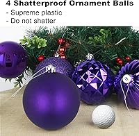 Vista 76 de Bolas de Navidad grandes de bronce de 3.2 pulgadas, adornos de decoración de árbol de Navidad, bolas colgantes inastillables para cumpleaños