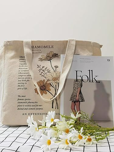 Miniatura 4 de BROADREAM Bolso de lona con cremallera y bolsillo interior