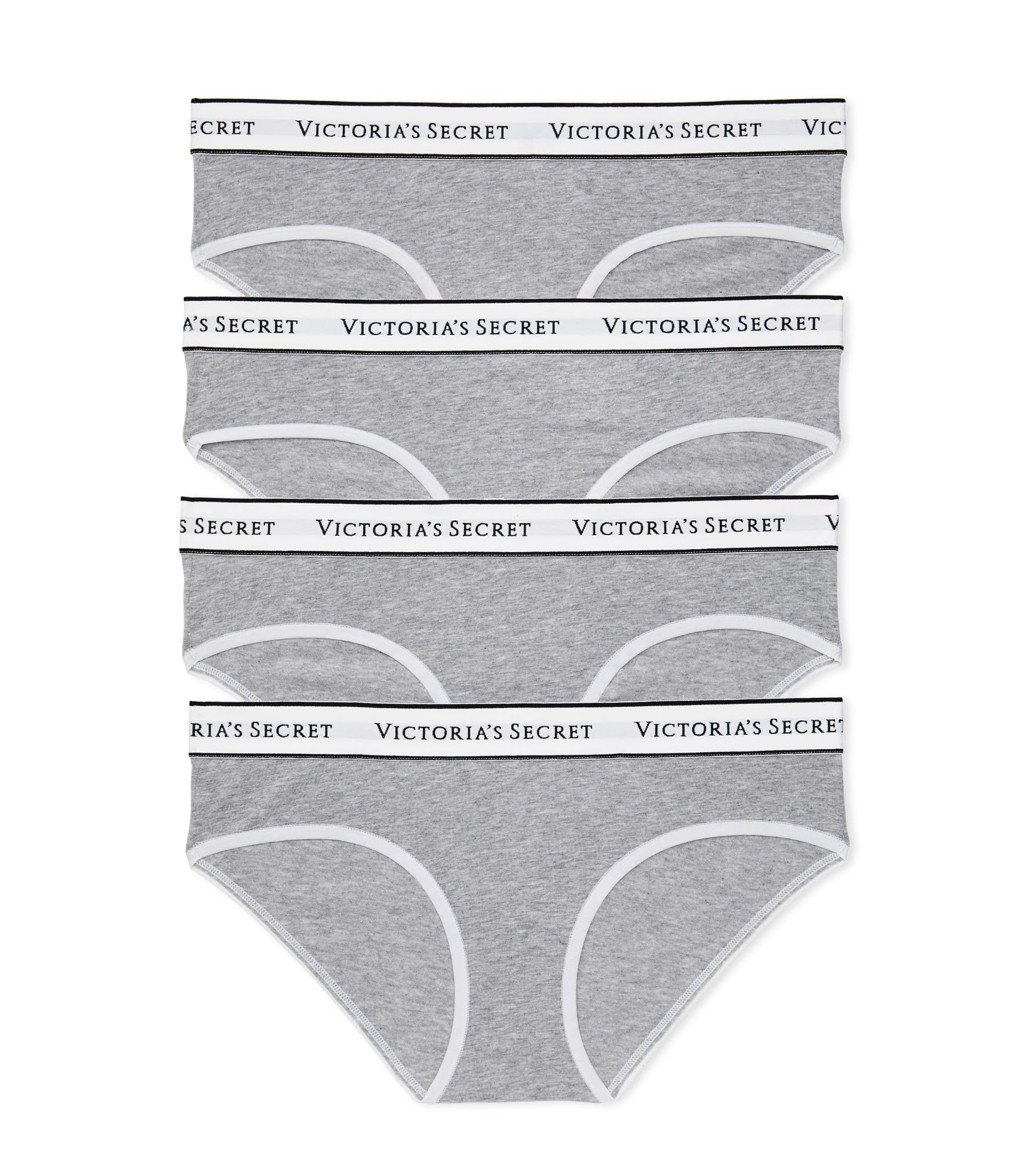 Victoria's Secret Women's Cotton Logo Hipster Underwear, Moderate Coverage Panties for Women, Multi Pack (XS-XXL)