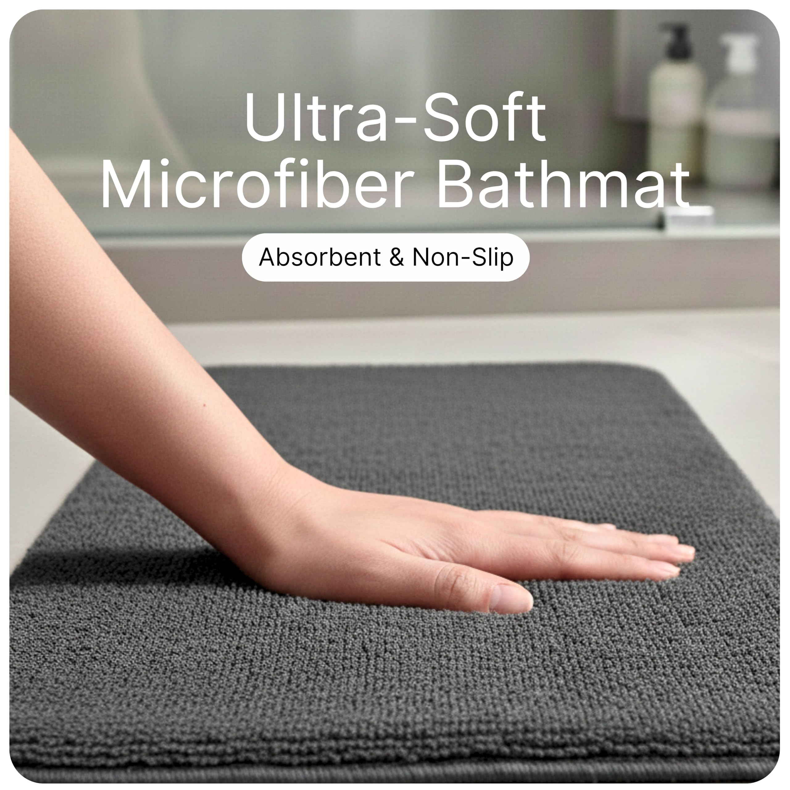 Saral Home Solid Soft PP Yarn Durable & Washable Multipurpose Runner for Home/Kitchen/Living Area/Lobby/Office Entrance with Anti Skid Backing (Dark Grey, 43x120 Cm) 3