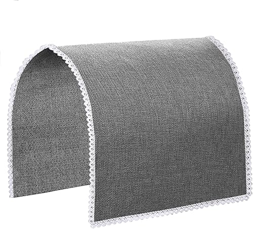 Ntomtuex Fundas de lino para brazos de sofá, con borde de encaje, antideslizantes, fundas para reposabrazos de sofá, fundas de brazo para silla