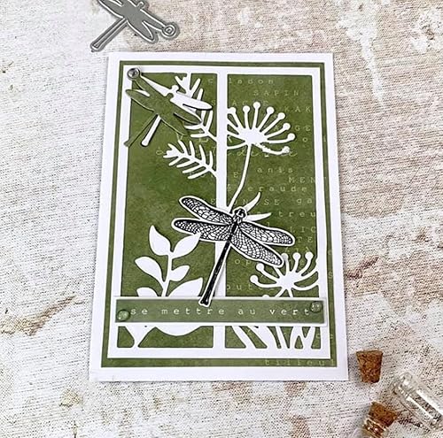 Miniatura 5 de 2 troqueles rectangulares de metal de hojas de flores, hojas de flores, plantillas de corte de boda para manualidades, álbumes de recortes, fotos,