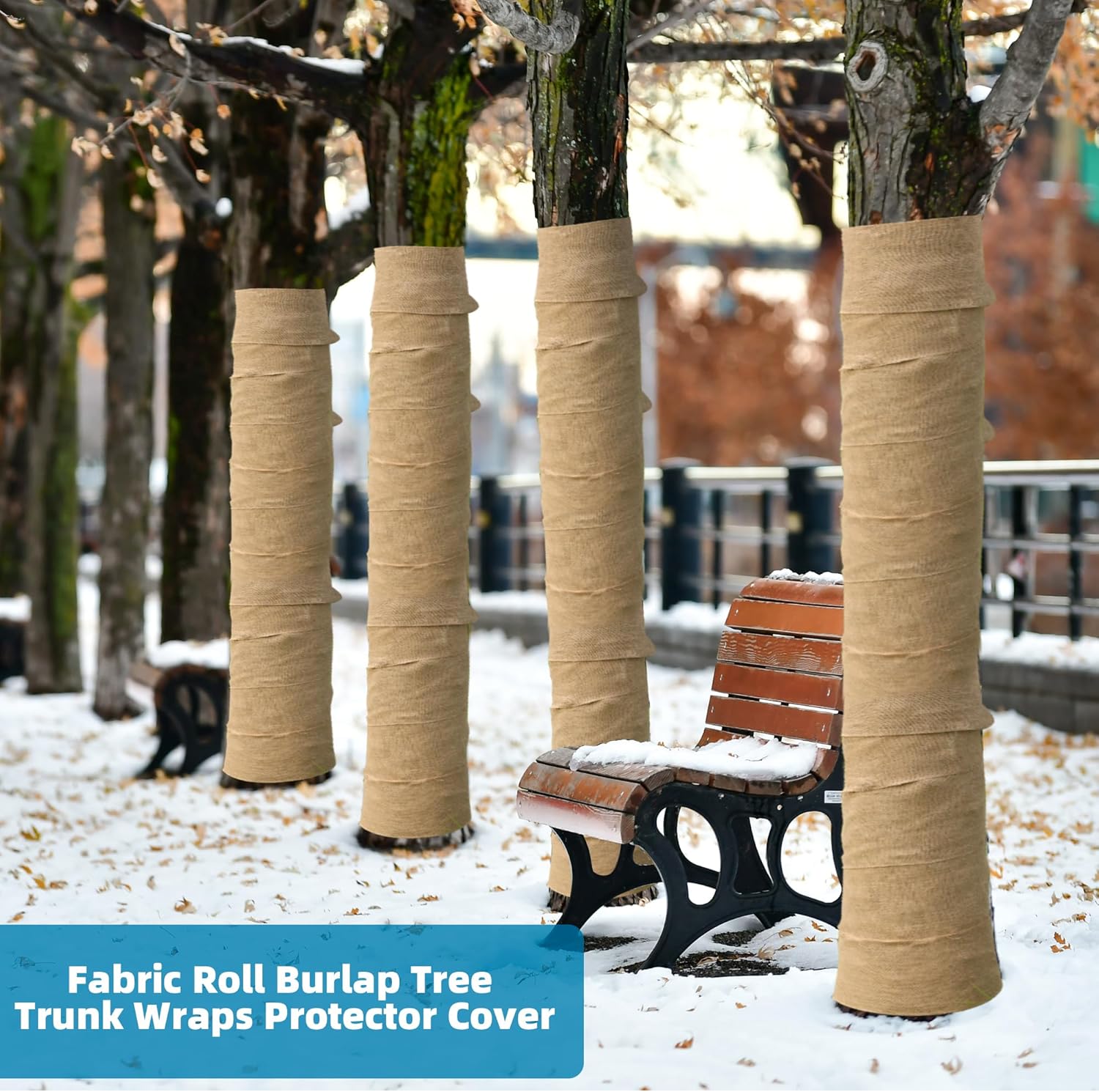 40" x24Ft Natural Burlap Plant Covers, Tree Wrap Freeze Protection Fabric Burlap Blankets for Tree Protect Covering,Farmhouse Decor,Rustic Party Wedding Decor.