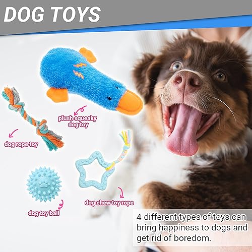 Vista 3 de FLYSTAR Kit de iniciación para cachorros para perros pequeños, 26 piezas que incluyen juguetes para perros, collar y correa, clicker