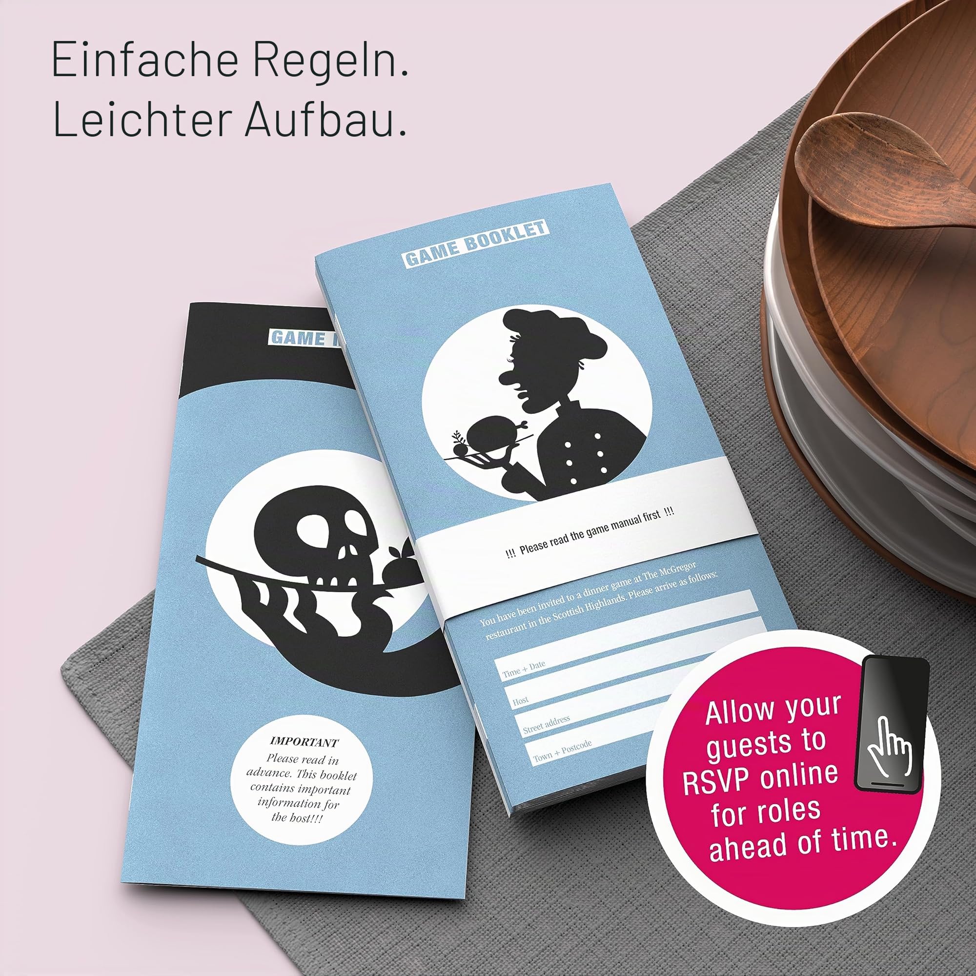 Culinario Mortale A Recipe For Death – Murder Mystery Party Game for 5-7 Players