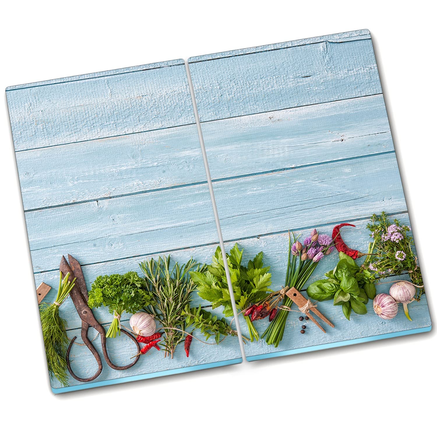 Protège-plaque de cuisson anti-éclaboussures et planche à découper
