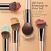 BEAKEY Brochas de Maquillaje, Set Vegano de 12 Piezas para Base y Sombras | Fibras Taklon suaves de alta densidad con mangos de abedul duraderos, fáciles de limpiar para rutina diaria de maquillaje, Taklon, 12 Piezas 5