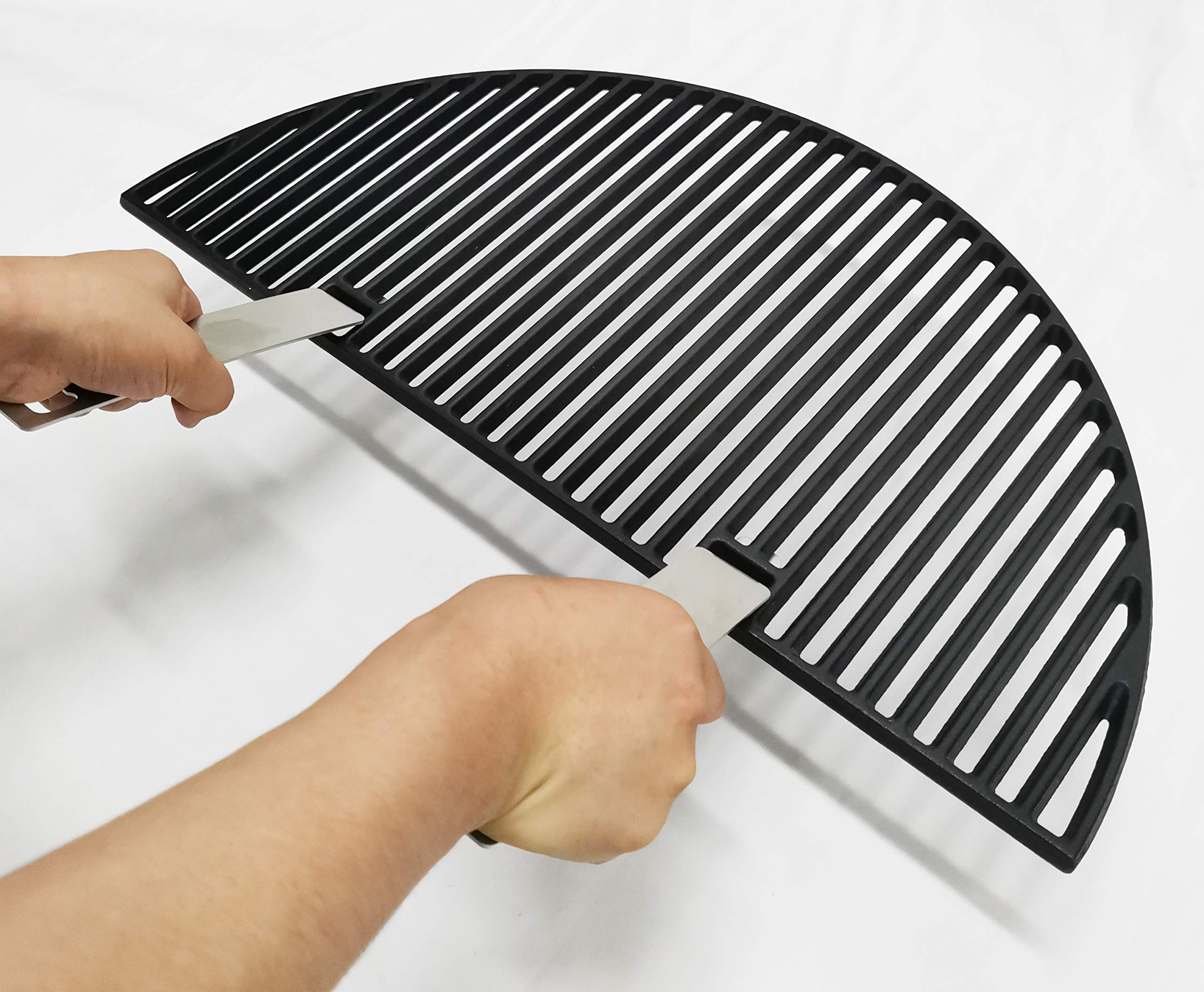 SafBbcue Grillrost Für Kamado Joe Big Joe 61 Cm – Gusseisen, Wendbare Grillpfanne