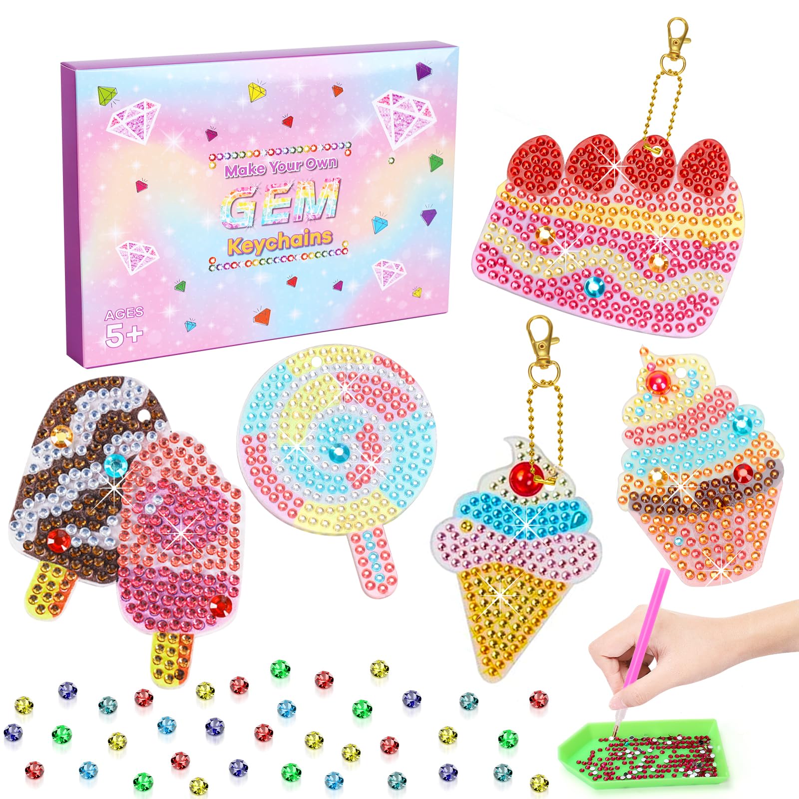 Gifts for 6-7-8-10 Year Old Girls,Crafts Presents for 6 7 8 9 10 11 Year Old Girls Art and Craft Set for Kids 6-12 Diamond Painting Mosaic Kits Toy for Girl Age 6-12 Years Old Girl Birthday Presents