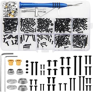 Vgoohobby 357Pcs Universal M2 M2.5 M3 RC Screws Kit Screw Fasteners Gasket Repair Tool Set Compatible with MN D90 D91 MN99S WPL C14 C24 B24 B36 1/12 1/16 RC Car