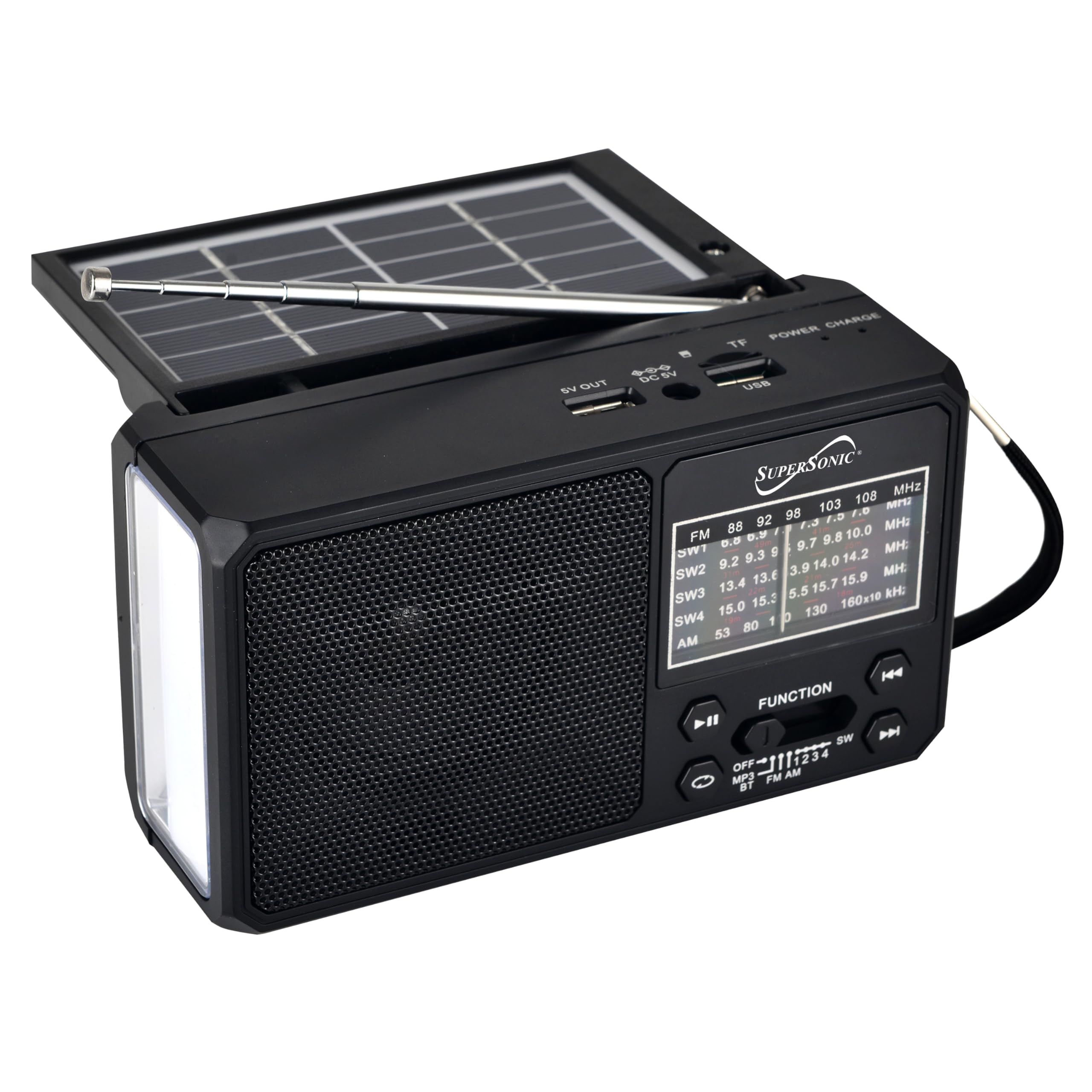 Amazon.com: Supersonic SC-1180BT SolarWave Solar Emergency Radio w