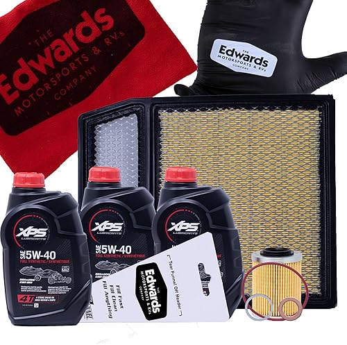 Kit de cambio de aceite Edwards compatible con CanAm Commander 2012-2020 lado a lado UTV con filtro de aire